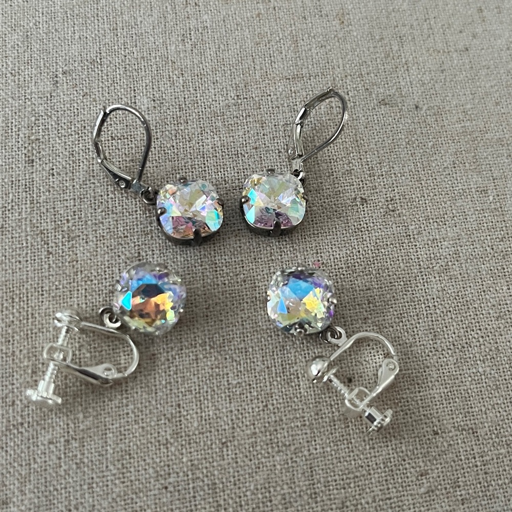 Tears of Isis Swarovski Cushion Cut Earrings